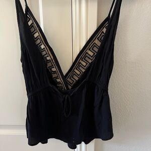 Free People Black Sleeveless Top